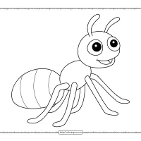 ant coloring pages for kids