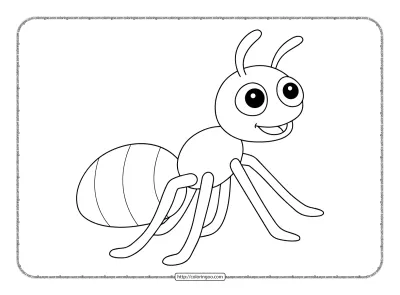 Ant Coloring Pages for Kids