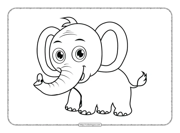 Baby Elephant Coloring Pages for Kids 1 baby elephant coloring pages for kids