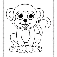 baby monkey cartoon coloring pages