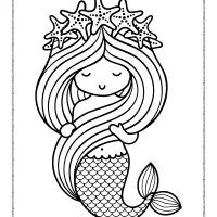 cartoon mermaid pdf coloring pages