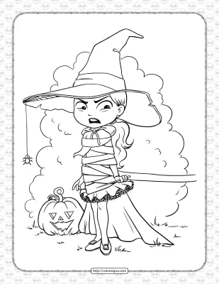 Cute Halloween Coloring Pages for Childrens