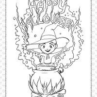 cute halloween coloring pages for girls