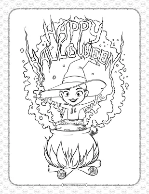 Cute Halloween Coloring Pages for Girls