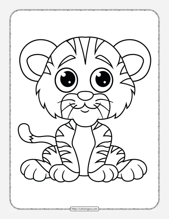 Cute Little Baby Tiger Coloring Pages 1 cute little baby tiger coloring pages