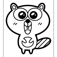 Cute Little Beaver Coloring Page 26 cute little beaver coloring page