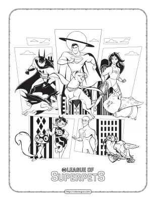 DC Super Pets Pdf Coloring Activities