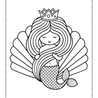 mermaid coloring pages for girls