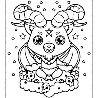 Printable Pastel Goth Coloring Page 74 printable pastel goth coloring page