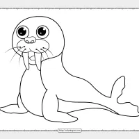 printable walrus coloring pages