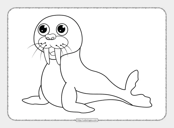 Printable Walrus Coloring Pages 1 printable walrus coloring pages