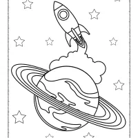 spacecraft from saturn coloring page