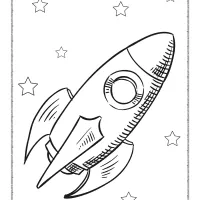 spacecraft in the stars coloring page