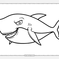 greedy shark pdf coloring pages