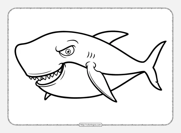 Greedy Shark Pdf Coloring Pages 1 greedy shark pdf coloring pages