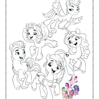 mlp new generation ponies coloring page