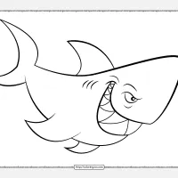 sneaky shark pdf coloring page