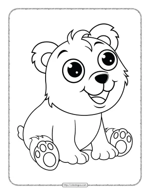 Baby Polar Bear Coloring Pages