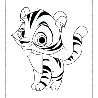 baby tiger animal coloring pages