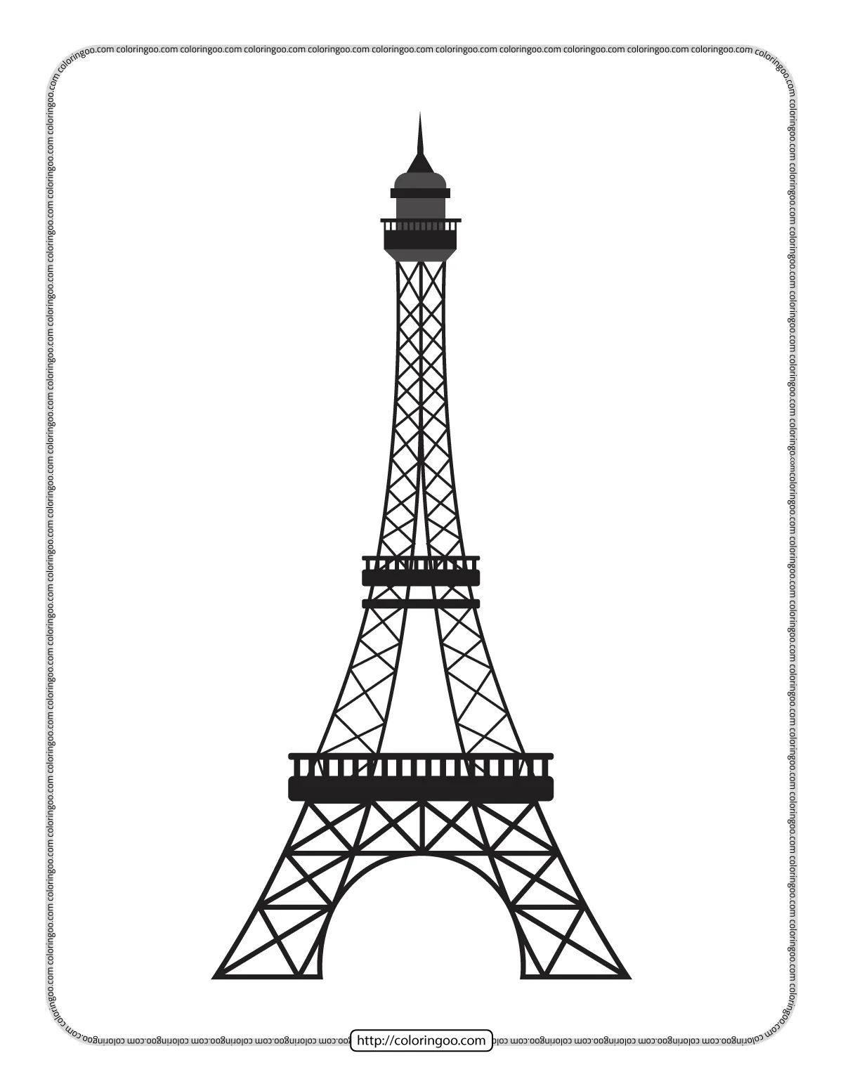 eiffel tower coloring sheet for kids eiffel tower coloring sheet for kids