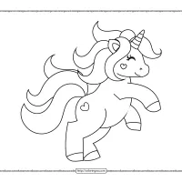 fantasy animal unicorn pdf coloring page