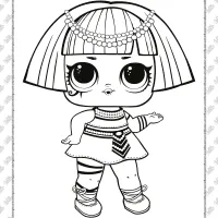 lol surprise egyptian girl coloring page