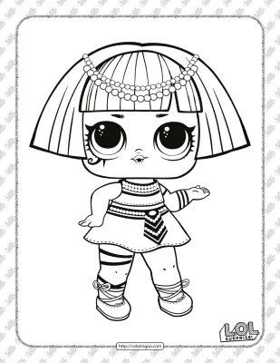 LOL Surprise Egyptian Girl Coloring Page
