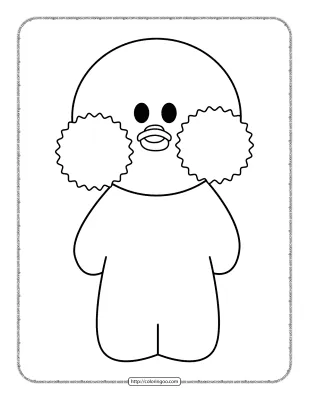 Paper Duck Pdf Coloring Pages for Kids