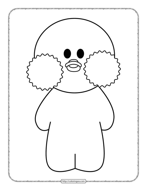 Paper Duck Pdf Coloring Pages for Kids 1 paper duck pdf coloring pages
