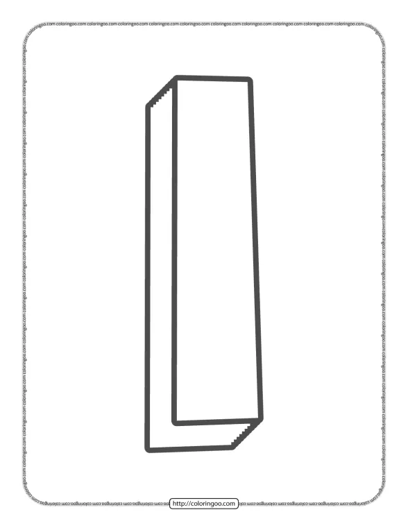 3D Alphabet Letter I Coloring Page 1 3d alphabet letter i coloring page