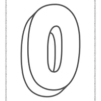 3d alphabet letter o coloring page