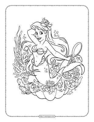 Ariel The Little Mermaid Coloring Pages
