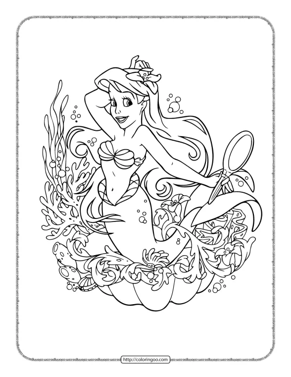 Ariel The Little Mermaid Coloring Pages 1 ariel the little mermaid coloring pages