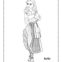 Beauty and the Beast Belle Coloring Page 18 beauty and the beast belle coloring page