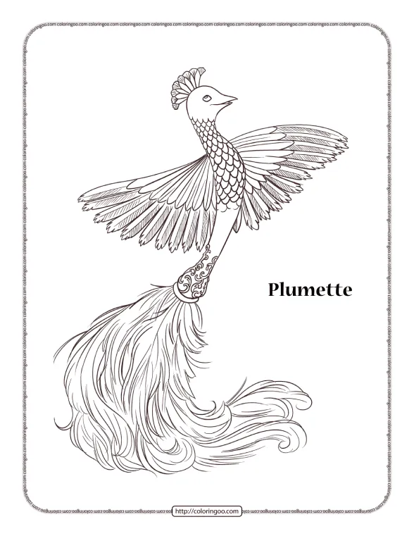 Beauty and The Beast Plumette Coloring Page 1 beauty and the beast plumette coloring page