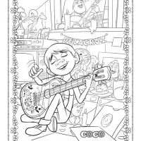 disney coco coloring sheet for kids