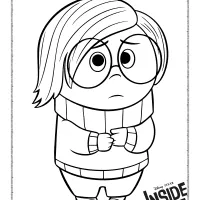 disney inside out sadness coloring page