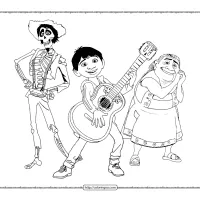 free disney coco coloring pages