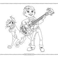 free disney coco coloring sheet