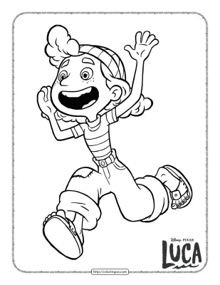 Giulia from Disney Luca Coloring Page