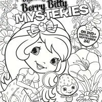 strawberry shortcake coloring berry bitty mysteries page