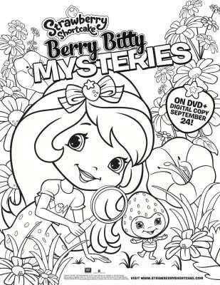 Strawberry Shortcake Berry Bitty Mysteries Coloring Page