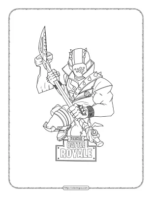 Fortnite Game Battle Royale Coloring Pages