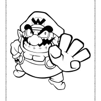 Coloring Wario from Super Mario Games 53 coloring wario from super mario games
