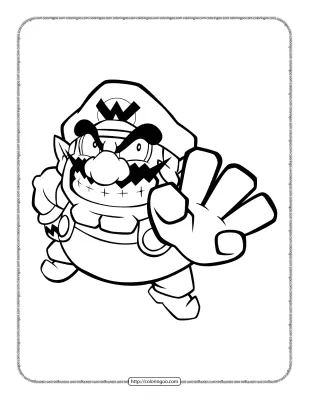 Coloring Wario from Super Mario Games