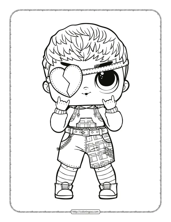 LOL Surprise Boy Doll Coloring Pages 1 lol surprise boy doll coloring pages