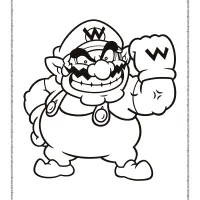 Printable Wario Coloring Page 56 printable wario coloring page