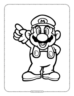 Super Mario Coloring Page