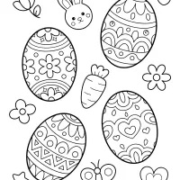 easter egg drawing coloring page