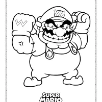 Wario Coloring Pages 45 wario coloring pages